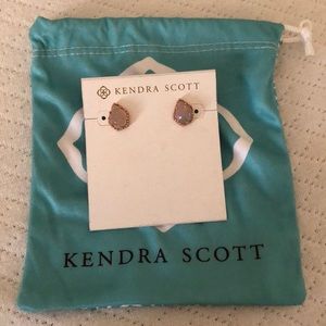 Kendra Scott “Iridescent Drusy”  Rose Gold Studs